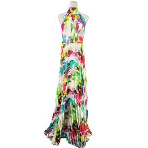Eliza J | Dresses | Eliza J Multicolor Floral Print Pleated Skirt Halter Neck Maxi Dress Size 8 | Poshmark Eliza J | Dresses | Eliza J Multicolor Floral Print Pleated Skirt Halter Neck Maxi Dress Size 8 | Poshmark
